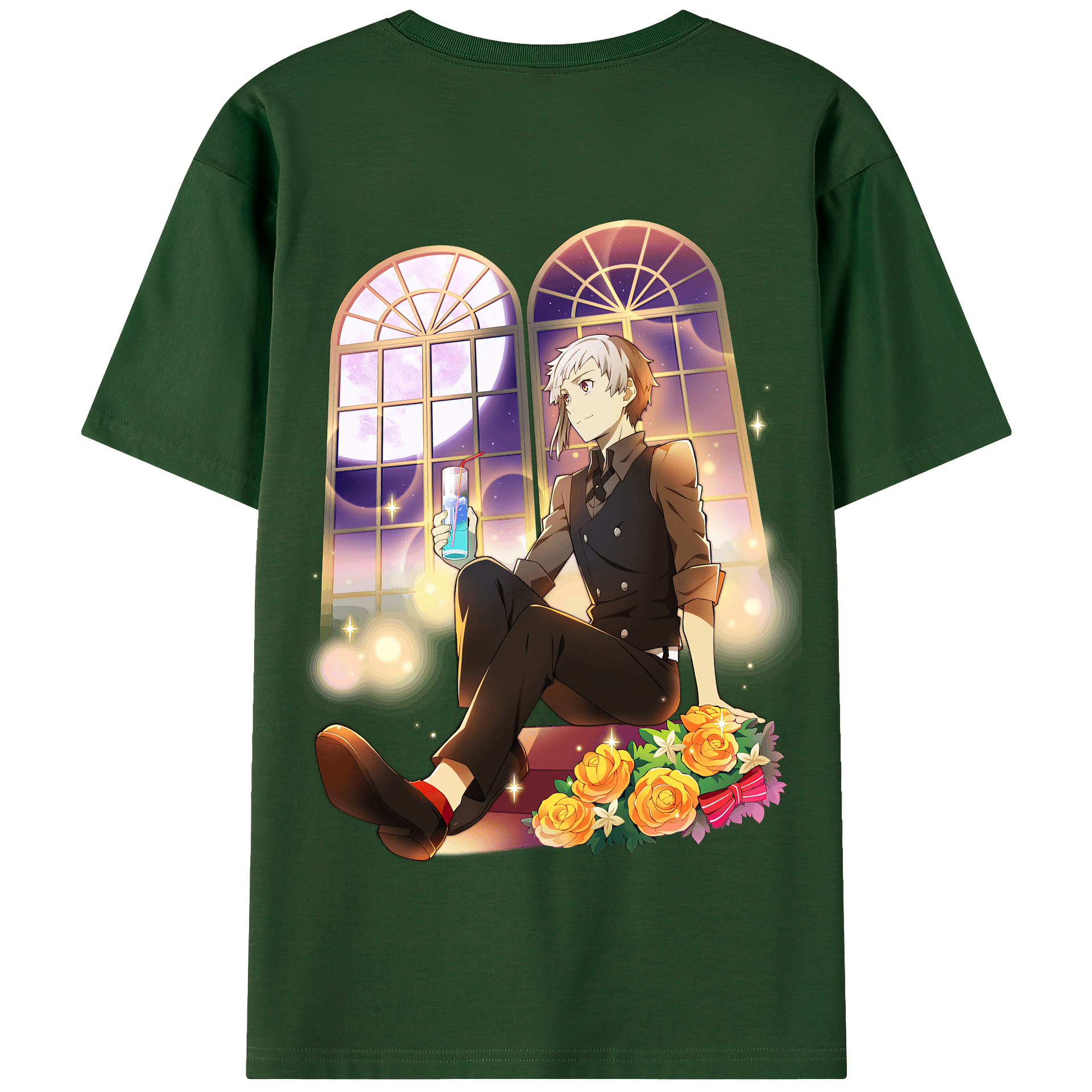 （画像用） 文豪ストレイドッグス Bungo Stray Dogs 綿100％半袖Tシャツ（背面プリント）